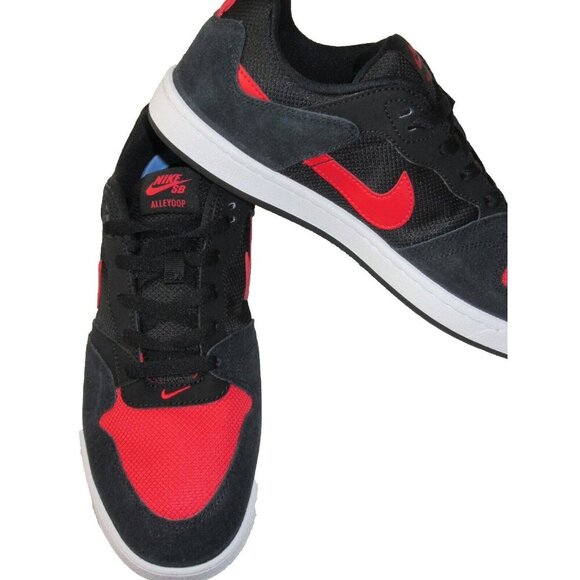 Nike Men's SB Alleyoop Skate Shoes Black University red White Sizes NIB - Picture 4 of 5